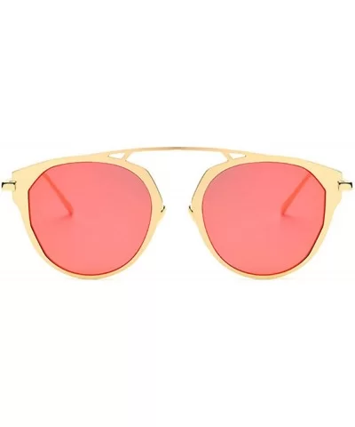 Women's Metal Fashion Cateye Aviators retro mirror lens Sunglasses - CV188NU50HM $4.92 Aviator