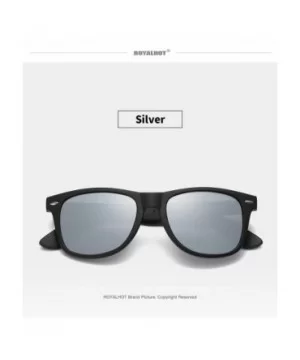 Polarized Square Sunglasses for Driving Men Alloy Frame UV 400 Protection - Silver - CE18YKZULCR $12.81 Sport