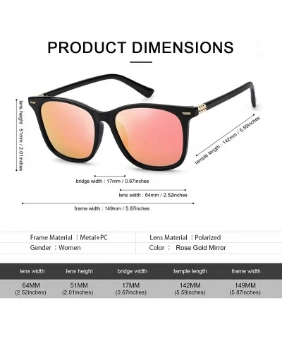 Polarized Mirrored Sunglasses for Women - Fashion Oversized Design Sun Glasses - 100% UV Protection Eyewear - C8196OG55S9 $20...