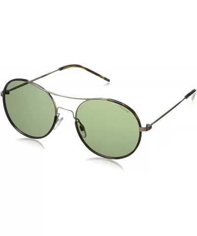 Unisex-Adult PLD1021S Polarized Round Sunglasses - Gold Copper/Green Polarized - CJ12N4WYJ8D $54.19 Round