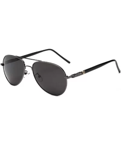 Polarized Sunglasses for Men Women-Classic Aviator Style-UV Protection 8084 - Black - C4199UTDRN7 $4.61 Aviator