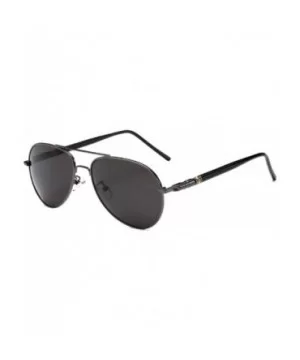 Polarized Sunglasses for Men Women-Classic Aviator Style-UV Protection 8084 - Black - C4199UTDRN7 $4.61 Aviator