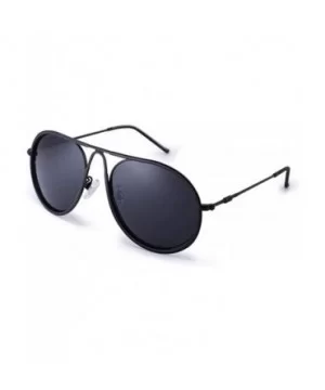 Unisex Aviator Sunglasses Polarized Sun Glasses For Men or Women 16641 - Black Grey - CJ18WH22G7A $15.32 Sport