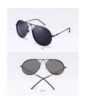 Unisex Aviator Sunglasses Polarized Sun Glasses For Men or Women 16641 - Black Grey - CJ18WH22G7A $15.32 Sport