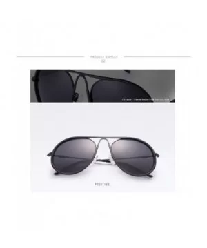 Unisex Aviator Sunglasses Polarized Sun Glasses For Men or Women 16641 - Black Grey - CJ18WH22G7A $15.32 Sport