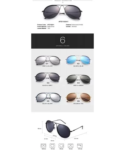 Unisex Aviator Sunglasses Polarized Sun Glasses For Men or Women 16641 - Black Grey - CJ18WH22G7A $15.32 Sport