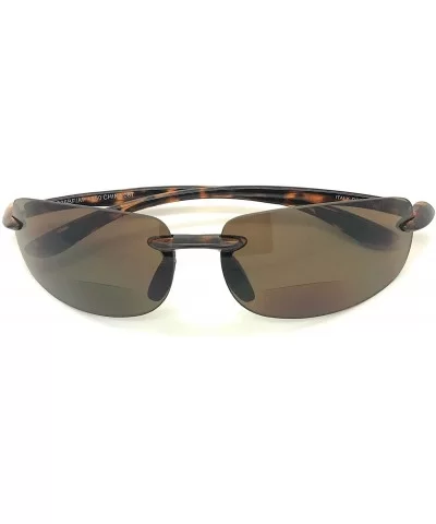 Sun Readers Rimless Maui Wrap Polarized or Non-polarized Lightweight TR90 Frame Bifocal Sunglasses - CT188I9DEXT $9.28 Wrap