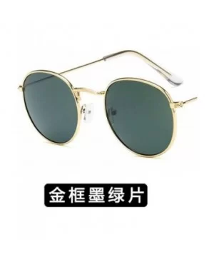 Women Small Luxury Mirror Round Retro Eye Sunglasses Metal Frame Tinted Color Lens Sun Glasses - 8 - CJ198ZH08QR $31.75 Overs...