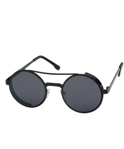 1 Pc Heavy Duty Cool Steampunk Vintage Retro Style Round Sunglasses - Choose Color - Black - CN18NIE9TRX $14.82 Round