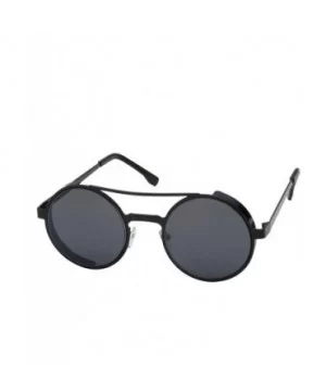 1 Pc Heavy Duty Cool Steampunk Vintage Retro Style Round Sunglasses - Choose Color - Black - CN18NIE9TRX $14.82 Round