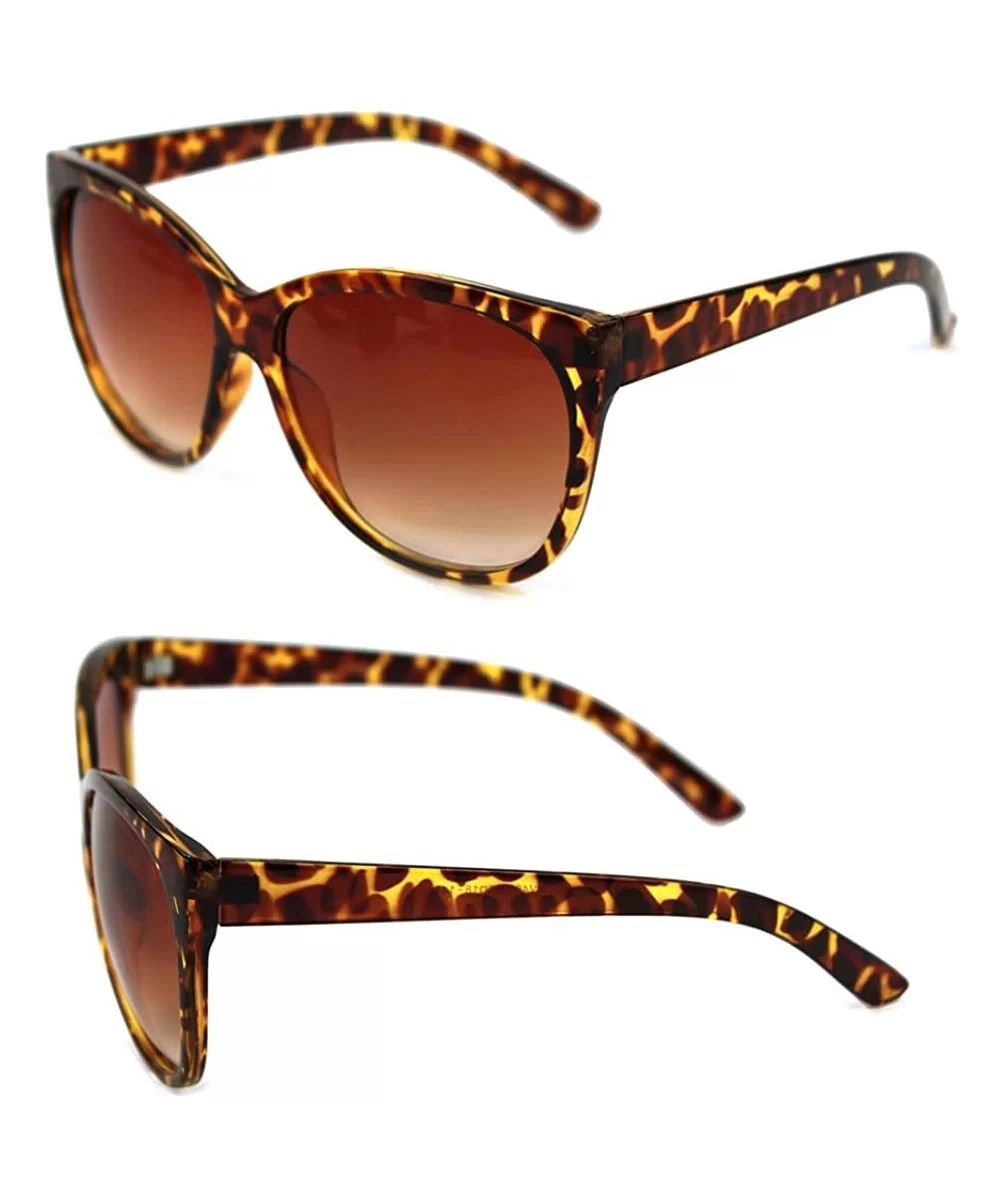 Retro Oversized Cat Eye Poliarized Sunglasses P2431 - Tortoise - C117YQNOHY9 $7.77 Oversized