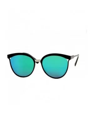 Durable Sunglasses for Women Fashion Cat Eye Mirrored Lens Oversized - C118O7KOYZ9 $7.68 Oversized