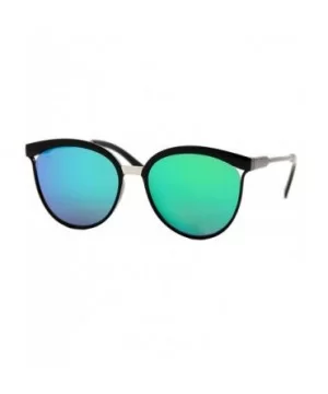 Durable Sunglasses for Women Fashion Cat Eye Mirrored Lens Oversized - C118O7KOYZ9 $7.68 Oversized