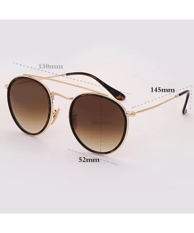 Sunglasses Polarized Men Women Sun Glass Lens Mirror Round Double Bridge Eyewear UV400 - Black P - C318U34RXOW $21.24 Round