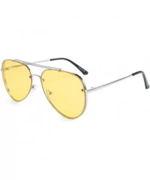 Frog Mirror Polarized Sunglasses for Men and Women Street Photography Selfy - Silveryellow - C618AU8ENYZ $4.85 Aviator