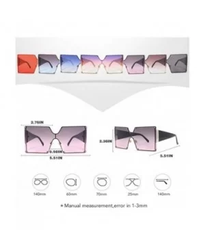 Oversized One Piece Lens Sunglasses Square Frame Sunglasses for Men and Women Uv400 Goggles - CW198KD66MQ $11.44 Oversized