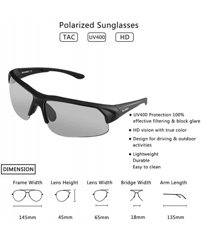 Men's Sports Polarized Sunglasses UV Protection Eyeglasses for Men Fishing Driving Cycling - CF18TX5X28H $6.57 Rimless