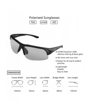 Men's Sports Polarized Sunglasses UV Protection Eyeglasses for Men Fishing Driving Cycling - CF18TX5X28H $6.57 Rimless