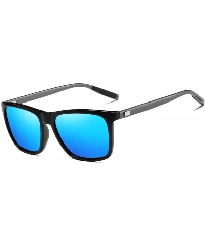 Men Women Polarized Sunglasses Aluminum Magnesium Alloy Driving Sun Glasses Shades Male 90083 - Grey Ice Blue - CQ18X2H69S7 $...