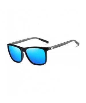 Men Women Polarized Sunglasses Aluminum Magnesium Alloy Driving Sun Glasses Shades Male 90083 - Grey Ice Blue - CQ18X2H69S7 $...