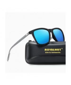 Men Women Polarized Sunglasses Aluminum Magnesium Alloy Driving Sun Glasses Shades Male 90083 - Grey Ice Blue - CQ18X2H69S7 $...