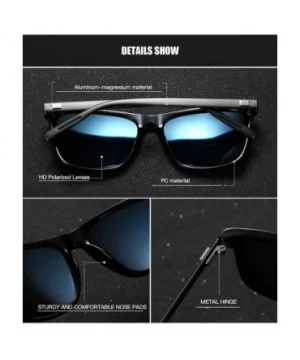 Men Women Polarized Sunglasses Aluminum Magnesium Alloy Driving Sun Glasses Shades Male 90083 - Grey Ice Blue - CQ18X2H69S7 $...