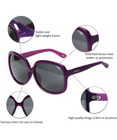 Oversized Womens Sunglasses Polarized uv Protection Simple Sunglasses LSP301 - Acetate Polarized Purple - C811QM5G6AB $14.09 ...