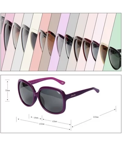 Oversized Womens Sunglasses Polarized uv Protection Simple Sunglasses LSP301 - Acetate Polarized Purple - C811QM5G6AB $14.09 ...