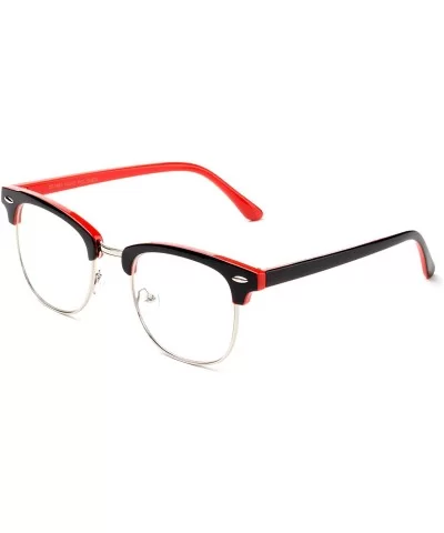 Babo" Slim Oval Style Celebrity Fashionista Pattern Temple Reading Glasses Vintage - Black/Red - CJ17AAHZ6GU $5.17 Square