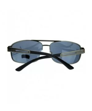 Mens Classic Fashion Sunglasses Metal Rectangular Navigators - Gun Metal - CH11OVBQCCB $5.34 Rectangular