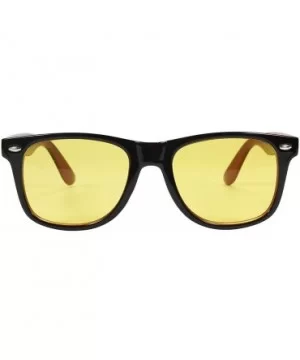 Classic Night Vision Sunglasses Night Driving Glasses Anti Glare Yellow Lens Cloudy/Rainy/Foggy - Black Red - CD18ZYN96C0 $5....