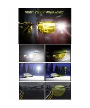 Classic Night Vision Sunglasses Night Driving Glasses Anti Glare Yellow Lens Cloudy/Rainy/Foggy - Black Red - CD18ZYN96C0 $5....