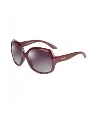 Fashion Vintage Simple Oversized Frame Women's Polarized Sunglasses lsp3113 - Red 1 - CD1237NXNLB $23.94 Round