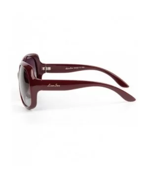 Fashion Vintage Simple Oversized Frame Women's Polarized Sunglasses lsp3113 - Red 1 - CD1237NXNLB $23.94 Round