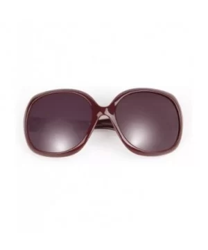 Fashion Vintage Simple Oversized Frame Women's Polarized Sunglasses lsp3113 - Red 1 - CD1237NXNLB $23.94 Round