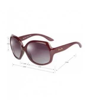 Fashion Vintage Simple Oversized Frame Women's Polarized Sunglasses lsp3113 - Red 1 - CD1237NXNLB $23.94 Round