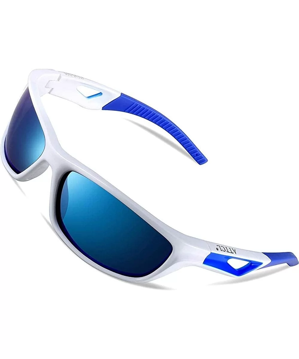 Men's sunglasses polarized sports driving golf running ultra-light frame-blue - CT198NDMW2D $22.00 Sport