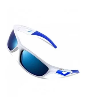 Men's sunglasses polarized sports driving golf running ultra-light frame-blue - CT198NDMW2D $22.00 Sport