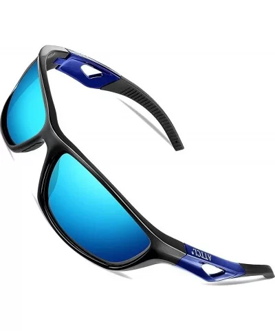 Men's sunglasses polarized sports driving golf running ultra-light frame-blue - CT198NDMW2D $22.00 Sport