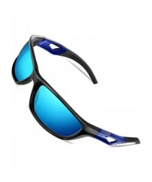 Men's sunglasses polarized sports driving golf running ultra-light frame-blue - CT198NDMW2D $22.00 Sport