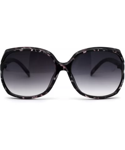 Womens Oversize Thick Plastic Butterfly Diva Sunglasses - Purple Tortoise Smoke - CQ192WXN94I $7.50 Oversized