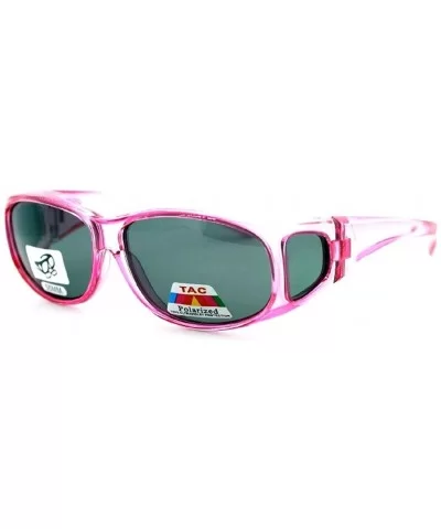 2 Extra Small Polarized Fit Over Sunglasses Wear Over Eyeglasses - Pink / Blue - CN12LMD5NH5 $24.39 Oval