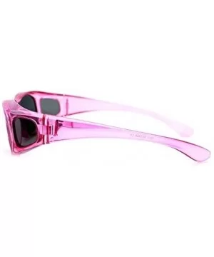 2 Extra Small Polarized Fit Over Sunglasses Wear Over Eyeglasses - Pink / Blue - CN12LMD5NH5 $24.39 Oval