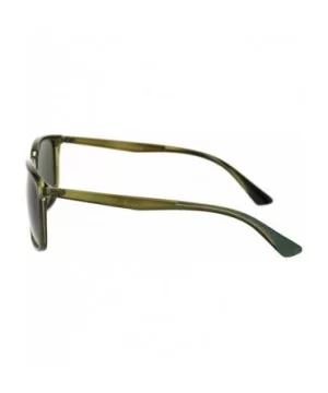 Mens Polarized Lens Sunglasses Designer Fashion Square Frame UV Block - Olive Gold (Green) - CP18TWXM2S8 $10.74 Square