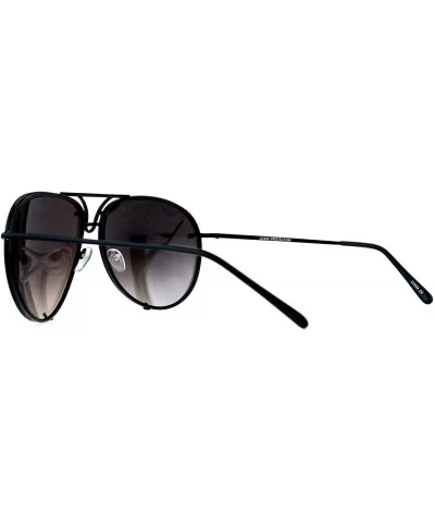 Rimless Retro Vintage Style Oversize Mirror Lens Pilot Sunglasses - Black Mirror - CZ12MA83E22 $11.78 Rimless