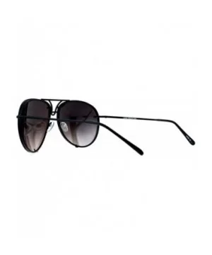 Rimless Retro Vintage Style Oversize Mirror Lens Pilot Sunglasses - Black Mirror - CZ12MA83E22 $11.78 Rimless