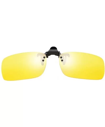 Polarized Clip-on Sunglasses Anti-Glare Driving Glasses for Prescription Glasses Fashion Sun Glasses - Yellow - CJ196IY8T54 $...