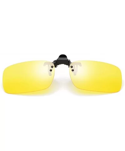 Polarized Clip-on Sunglasses Anti-Glare Driving Glasses for Prescription Glasses Fashion Sun Glasses - Yellow - CJ196IY8T54 $...