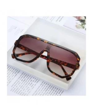 Big Square Sunglasses Women Vintage Oversized Sun Glasses Goggles Fashion Eyewear UV400 Oculos 9030 - CQ197Y6HU09 $23.23 Oval