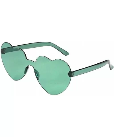 Rimless Sunglasses Transparent Frameless Glasses - Army Green - CF199ZKZX7I $8.00 Rimless